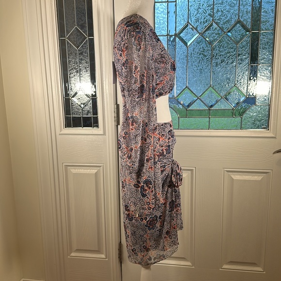 NWT MISA Los Angeles Calypso Cutout Midi Dress Blue M - Picture 8 of 8